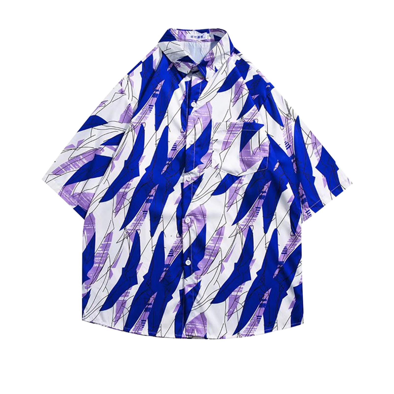 Century Star Men's Hawaiian Shirt – Floral Short Sleeve Button-Down For Summer, Beach & Vacations