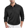 thumbnail image 1 of BinBiL Mens Long Sleeve Workout Shirts Moisture Wicking Running Athletic Sport Performance T-Shirt Lightweight SPF Sun Shirt Black S(S), 1 of 7