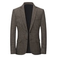 thumbnail image 1 of BinBiL Mens Sport Coats Casual Blazer Two Button Lightweight Business Suit Jacket Brown XXXXL(XXXXL), 1 of 8