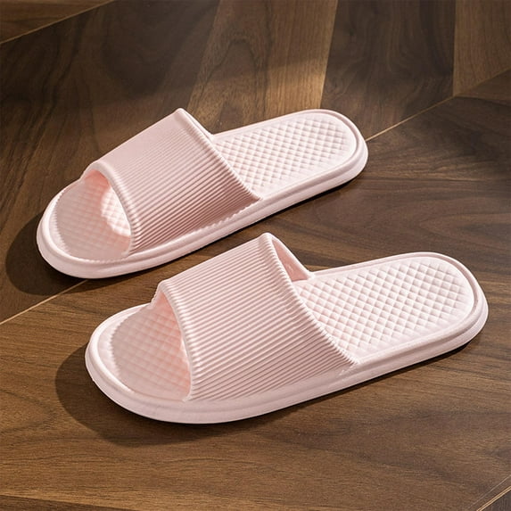BinBiL Pillow Slippers for Women and Men | House Slides Shower Sandals | Cushioned Thick Sole Pink-H 39