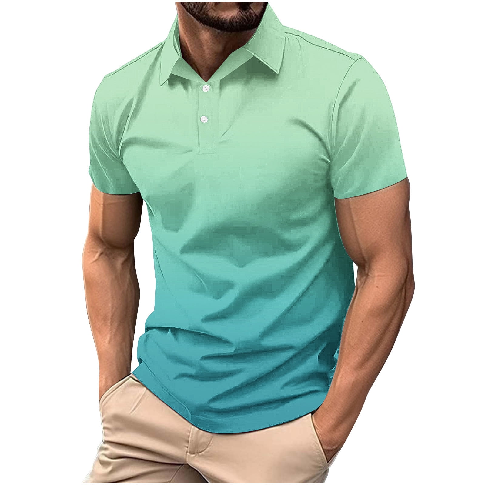 Black Tie Dye Men's Golf Shirts main image 0