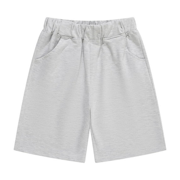 BinBiL Toddler Boys Girls Shorts 4-Pack Cotton Linen Summer Casual Shorts Kids Solid Short Pants