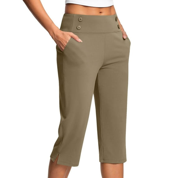 BinBiL Women Oversized Drying Tight Elastic Comfortable Fitness Pants Yoga Pants Coffee 10(XL)