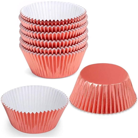 BinDamon Gold Foil Muffin Cupcake Liners/Baking Cups Standard Size, 100-Count