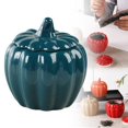 thumbnail image 1 of BinKFF 10oz Ceramic Pumpkin Jar, Pumpkin Shape Seasoning Jar, Fall Thanksgiving Candy Jars, Halloween Decorative Bowl, Cute Food Container for Kitchen Coffee Tea Sugar Snacks Soup, 1 of 7