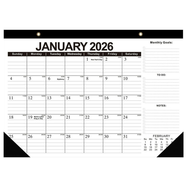 BinKFF 12 Month Desk Calendar 2026 (Jan 2026–Dec 2026) – 17