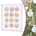 thumbnail image 1 of BinKFF 12 Pcs Christmas Hanging Glass Ball Ornaments Multicolor Christmas Tree Decorations Decorative Glass Balls for Xmas Tree Party Decoration Wedding, 0.9 inchs, 1 of 8