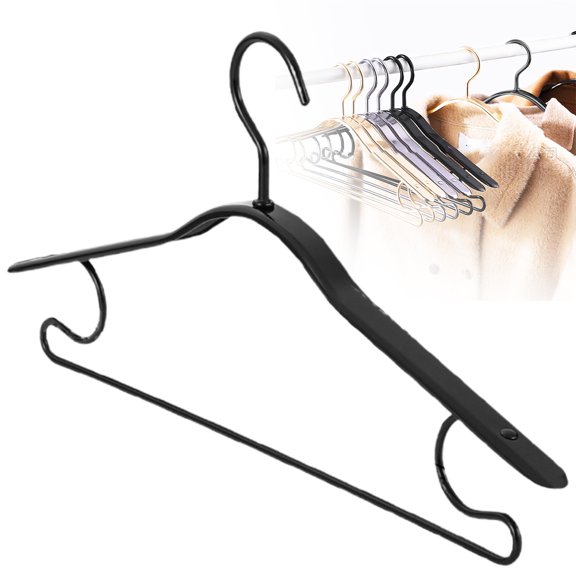 BinKFF 14.9" Premium Aluminum Coat Hangers, Wardrobe Organizer, Extra Smooth & Durable Metal Shirt Dress Hanger, Light & Sturdy Metal Rack for Jacket Trouser Pant Slack