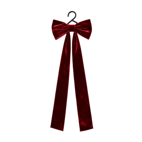 BinKFF 16 x 71 Inches Christmas Extra Large Velvet Bows Christmas Tree Topper Decor Giant Xmas Tree Toppers Bows for Home Wreath Wall Backdrop Birthday Wedding Party Decorations