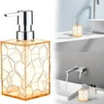 thumbnail image 1 of BinKFF 2 Pack Hand Soap Dispenser, Clear Acrylic Plastic Liquid Pump Bottles Refillable Lotion Dispenser for Bathroom Decor Kitchen College Dorm, Square Soap Dispenser Set, 1 of 8