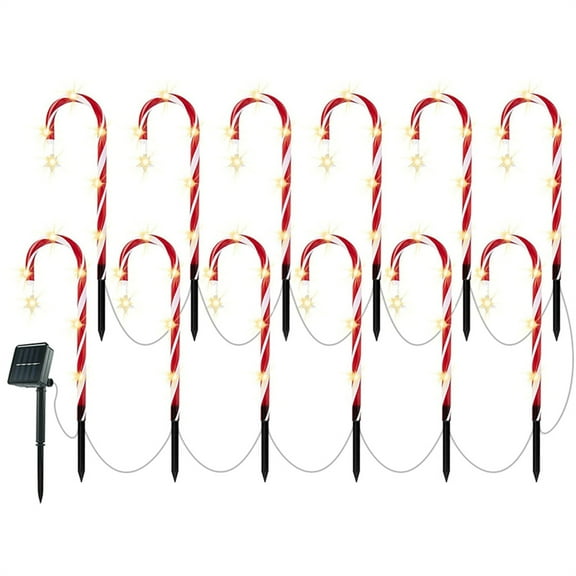 BinKFF 20" Christmas Candy Cane Lights -4/5/8/12 Pack LED Candy Cane Lights Christmas Decor, Outdoor Christmas Decorations for Yard, Lawn, Garden and Pathway