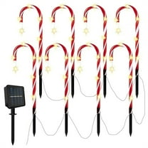 BinKFF 20" Christmas Candy Cane Lights -4/5/8/12 Pack LED Candy Cane Lights Christmas Decor, Outdoor Christmas Decorations for Yard, Lawn, Garden and Pathway