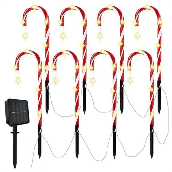 BinKFF 20" Christmas Candy Cane Lights -4/5/8/12 Pack LED Candy Cane Lights Christmas Decor, Outdoor Christmas Decorations for Yard, Lawn, Garden and Pathway