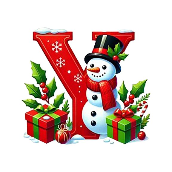 BinKFF 26 Letter Ornaments Christmas Tree Decoration Personalized Christmas Letter Christmas Tree Hanging Pendant Xmas Alphabet Letters for Christmas Tree DIY Craft Christmas Ornaments