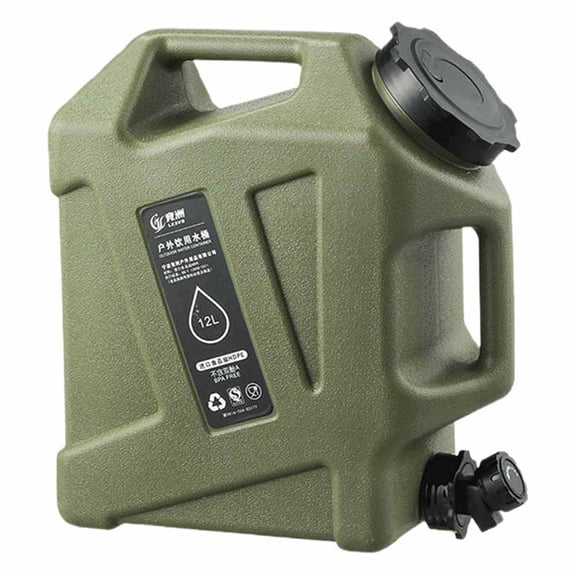 BinKFF 3.2 Gallon Camping Water Container, Camping Water Jug, Portable Water Storage Container, BPA Free Large Emergency Water Storage for Camping, Vehicle, Car, Outdoor Hiking, Picnic
