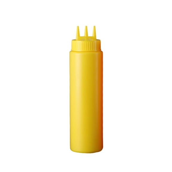 BinKFF 3 Hole Squeeze Bottle, Ketchup Bottles Squeeze Plastic Condiment Squeeze Bottles, 350ml/12oz for Sauce Ketchup Mustard Syrup BBQ, Squirt Bottles for Kitchen Arts and Crafts
