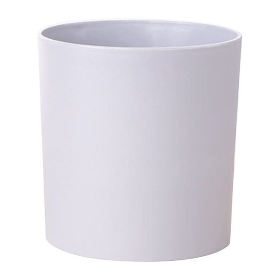 BinKFF 4 inch Flower Pots, Cylinder Plant Pots for Small Indoor Outdoor Plants, Plastic Planters with Drainage Holes and Saucers for Garden Succulent Nursery House Plants