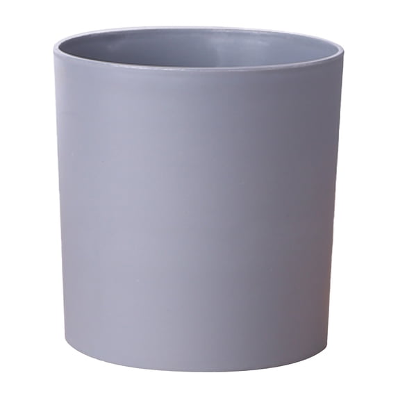 BinKFF 4 inch Flower Pots, Cylinder Plant Pots for Small Indoor Outdoor Plants, Plastic Planters with Drainage Holes and Saucers for Garden Succulent Nursery House Plants