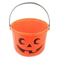 thumbnail image 1 of BinKFF 6.7" Halloween Trick or Treat Bucket, Halloween Jack O Lantern Candy Basket, Trick or Treat Pumpkin Pails Cauldron Kettle Candy Holder, Halloween Party Supplies, 1 of 8