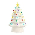 thumbnail image 1 of BinKFF 7.5" Small Ceramic Christmas Tree Tabletop Christmas Tree Lights with 28 Multicolored Lights and 1 Star Toppers for Table Top Desk Classic Series Christmas Decoration, 1 of 9