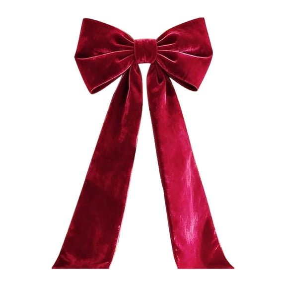 BinKFF 86.4 Inch Huge Red Bow Christmas Tree Topper, Large Red Velvet Decorate Bows,Extra Large Red Christmas Velvet Bow for Home Party Wedding Car Holiday Decor