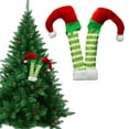 thumbnail image 1 of BinKFF 9.5'' Elf Legs for Christmas Tree Christmas Elf Stuffed Legs Stuck Tree Topper Decorations for Xmas Holiday Indoor Outdoor Decor Party Ornaments and Decorations, 1 of 3