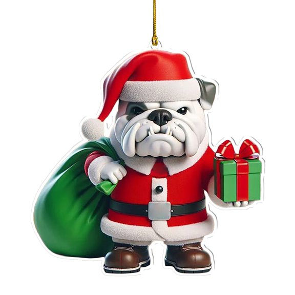 BinKFF Acrylic Christmas Tree Ornament Decorations - Santa Claus Reindeer Snowman Tree Mini Building Toys, Christmas Stocking Stuffers, Fun Family Christmas Birthday Gift Idea