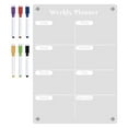 thumbnail image 1 of BinKFF Acrylic Meal Planner Magnetic Menu Board for Kitchen Fridge, Clear Weekly Calendar Planning Board Noteboard Refrigerator Dry Erase Board to Do/Grocery/Shopping List, 2 Sizes, 1 of 9