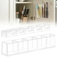 thumbnail image 1 of BinKFF Adhesive Cabinet Door Organizer Storage Caddy, Clear Lid Organizer Inside Cabinet Wall Mounted Pantry Door Caddy for Food Container Lid Kitchen Under Sink Basket, 1 of 8