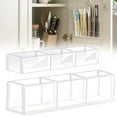 thumbnail image 1 of BinKFF Adhesive Cabinet Door Organizer Storage Caddy, Clear Lid Organizer Inside Cabinet Wall Mounted Pantry Door Caddy for Food Container Lid Kitchen Under Sink Basket, 1 of 8