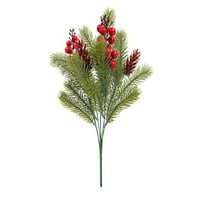 BinKFF Artificial Christmas Flowers Bouquet with Pine Cone Red Berry, Fake Christmas Floral Winter Faux Flowers Plants for Home Indoor Outdoors Table Decorations Garland Wreath Arrangements