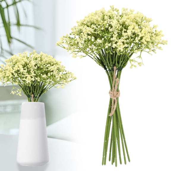BinKFF Artificial Fake Wildflowers Silk Flowers with Stems Mixed Real Touch Faux Floral Arrangement for Cemetery Vase Fall Home Decor Indoor Party Table Centerpieces Wedding