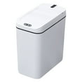 thumbnail image 1 of BinKFF Automatic Bathroom Trash Can with Lid, 3.1/3.7/4/4.2 Gallon Slim Touchless Garbage Can, Waterproof Motion Sensor Trash Bin for Bathroom, Office, Kitchen, White, 1 of 9
