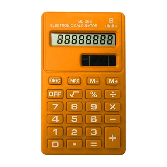 BinKFF Basic Standard Calculators Small Digital Desktop Calculator with 8-Digit LCD Display, Battery Solar Power Smart Calculator Pocket Size for Kids for Home Office