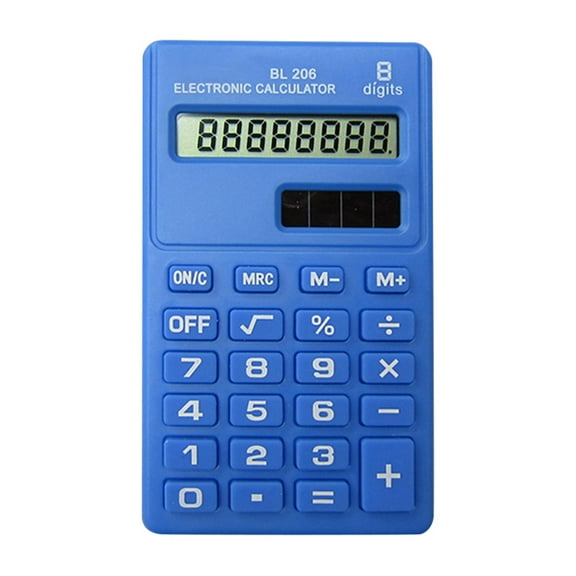 BinKFF Basic Standard Calculators Small Digital Desktop Calculator with 8-Digit LCD Display, Battery Solar Power Smart Calculator Pocket Size for Kids for Home Office