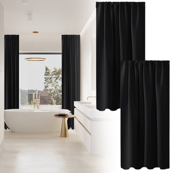 BinKFF Blackout Curtains for Bedroom 63 Inch Length 1 Panels Set, Solid Thermal Insulated Room Darkening Rod Pocket Window Treatment Curtains Blackout Drapes, W40 x L63 Inch