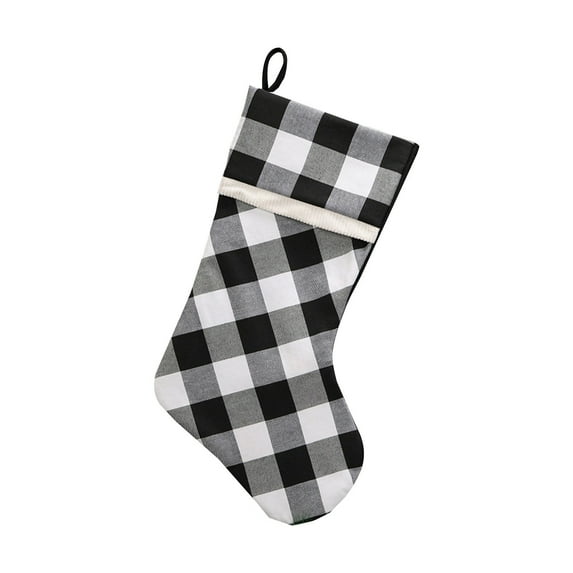 BinKFF Buffalo Plaid Christmas Stockings, Red Vintage Christmas Decorations Stockings 20 Inches Large, Traditional Stockings for Christmas, Xmas Stockings for Family Decorations Holiday