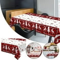 thumbnail image 1 of BinKFF Buffalo Plaid Merry Christmas Party Tablecloth Decorations,Plastic White Snowflake Buffalo Plaid Sign Table Cover for Winter Christmas Holiday Party Supplies,54x108 inch, 1 of 8