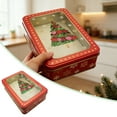 thumbnail image 1 of BinKFF Christmas Cookie Tins with Lids Square Candy Tin Set Metal Candy Boxes Containers for Xmas Gift Holiday Party Small Christmas Cookie Jar, Christmas Decoration Gifts, 1 of 5