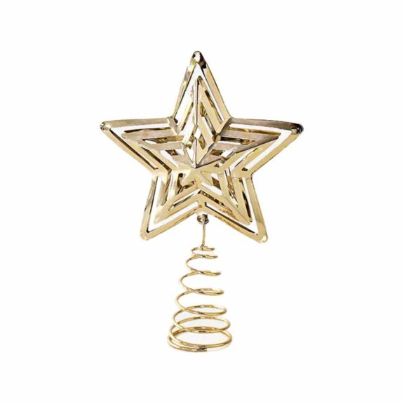 BinKFF Christmas Decor - Mini Metal Rust Christmas Rustic Tree Topper Rural Vintage Natural Star 7 Inch Miniature Star Tree Topper for Christmas Home Decor Winter Holiday