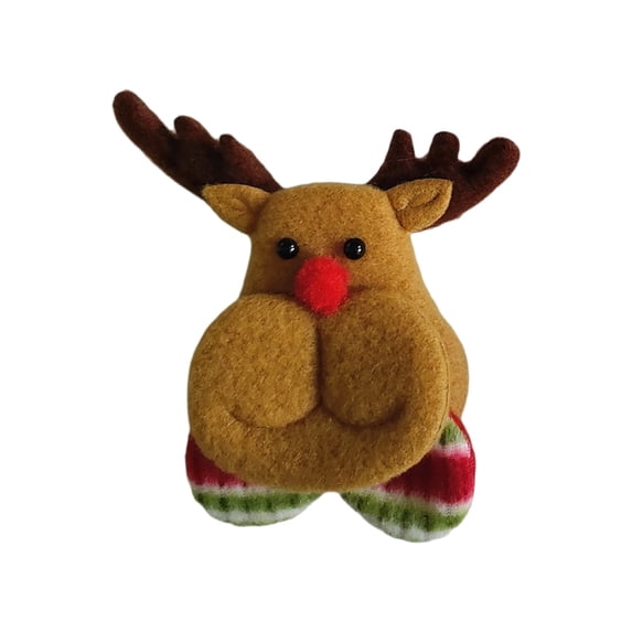 BinKFF Christmas Decorations - Christmas Felt Ornament, Soft 3D Fabric Candy Cane Xmas Tree Ornament, Santa Claus Snowman Felt Ornaments for Home Wall Party Decorations