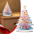 thumbnail image 1 of BinKFF Christmas Interior Decoration, 7.8 Inch Acrylic Christmas Tree Miniature Holiday Christmas Tree Figurines Tabletop Ornaments Table Centerpiece for Home Office Xmas Decor, 1 of 8
