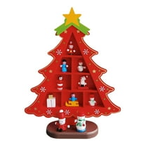 BinKFF Christmas Interior Decoration - Wooden Christmas Trees Tabletop Decor Rustic Christmas Decor Wooden Trees Sign for Home Office Fireplace Farmhouse Party Xmas Centerpieces