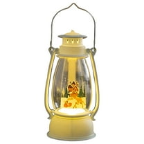 BinKFF Christmas Lantern, Fall Snow Globe Lantern - Thanksgiving Glittering Lighted Water Lantern, Fall Decorations Autumn Harvest Day Gifts, Home Halloween Christmas Decor
