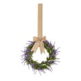 thumbnail image 1 of BinKFF Christmas Mini Wreath for Cabinet, Artificial Snowy Cedar Garland with Plaid Ribbon, Small Xmas Hanging Wreath for Kitchen Cabinets, Windows, Doors, Farmhouse Holiday Decor, 1 of 9
