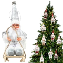 BinKFF Christmas Miniature Figurines, Mini Christmas Santa Claus Ornaments Christmas Miniature Ornament Resin Santa Figurines for Xmas Santa Claus Decoration Christmas Party Supplies