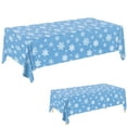 thumbnail image 1 of BinKFF Christmas Snowflake Plastic Tablecloth Decorations, Snowflake Christmas Disposable Table Cover for Winter Christmas Holiday New Year Party Supplies Decorations, 51 x 86 Inch, 1 of 4