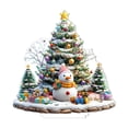thumbnail image 1 of BinKFF Christmas Snowman Figurines Decor, 2D Acrylic Snowman Family Decorating Xmas Tree for Holiday Indoor Outdoor Festive Gift Home Tabletop Decorations,7.8 Inchs, 1 of 7