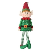 BinKFF Christmas Standing Doll, Xmas Stuffed Standing Figure with Extendable Legs Christmas Telescopic Decorations Doll for Door Window Table Fireplace Indoor Outdoor