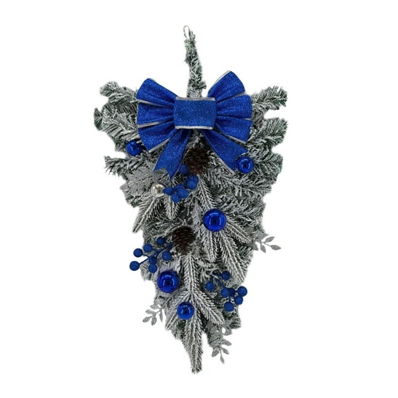 BinKFF Christmas Swag Wreath New Year Christmas Velvet Flower Rings Door Decorations Christmas Wreaths Upside Down Tree Decorations Home Hanging Ornaments And Decorations